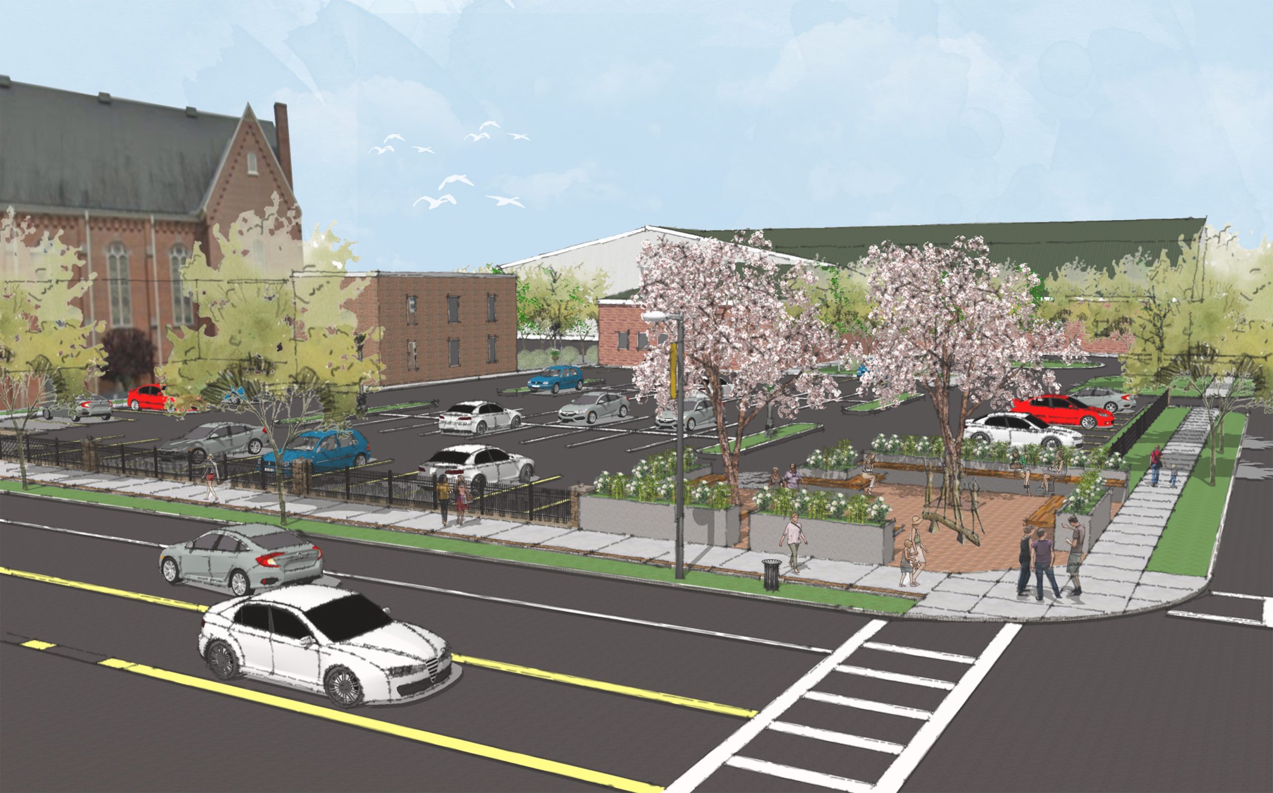 YMCA Pocket Park Perspective